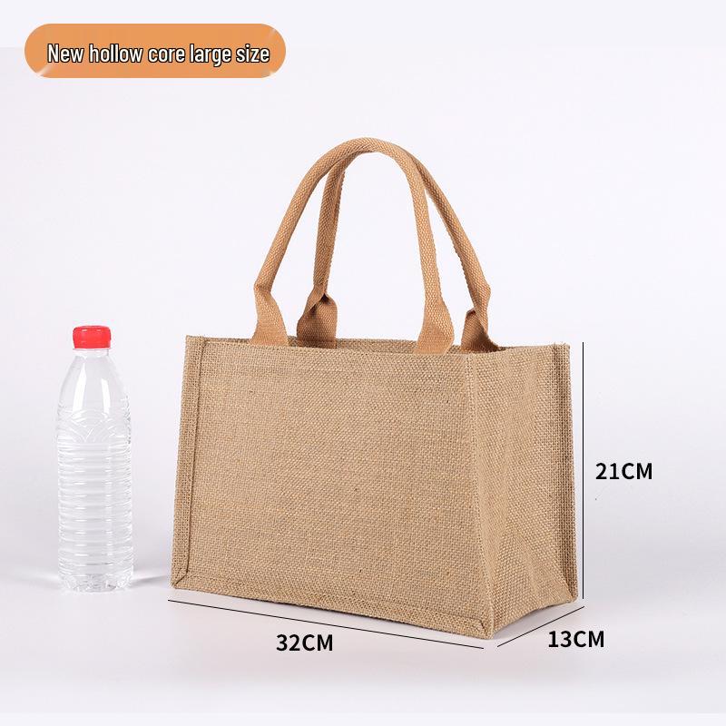 Sac fourre-tout en toile de jute: Sac de courses en jute peint à la main DIY, Lin polyvalent graffiti
