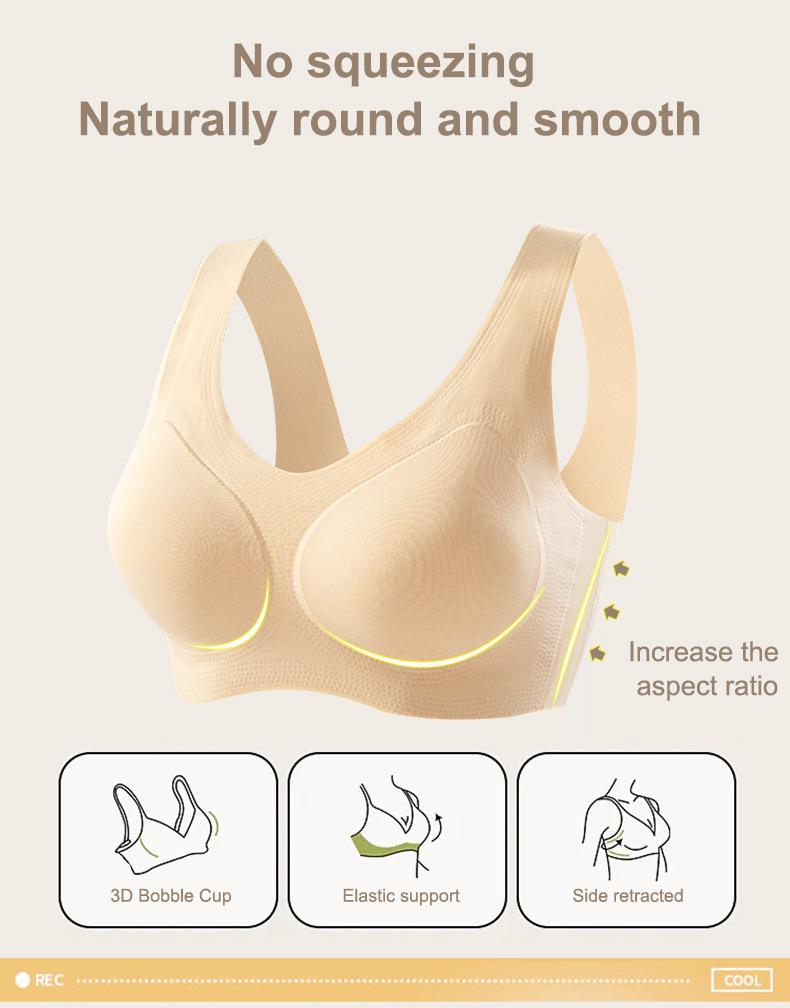 Seamless Wireless Sports Bra for Women - European & American Style with Fixed Cups
