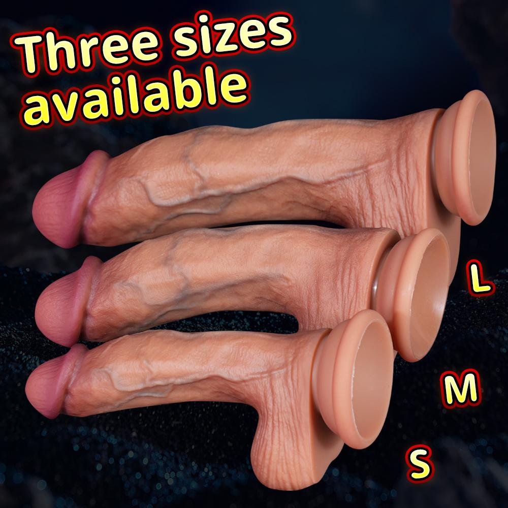 Silicone Realistic Dildo with Suction Cup - Lifelike Penis Toy for Women, Strong Base for Hands-Free Use, Adult Sex Toy