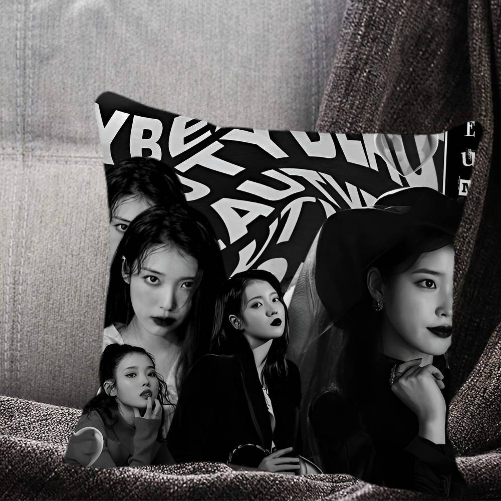 Federa Cuscino Kpop Girl IU Quadrato Camera da Letto Divano Cuscino Comfort per il Tempo Libero Decorazione Casa