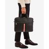 Bally Hektor Three-Color Striped Leather Briefcase Men briefcase Black 6227940