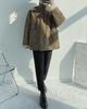 Herren Lammwolle Winterjacke, Samtgefütterter Wollmantel, Retro Amerikanischer Stil, Warme Streetwear Cool Reversjacke.