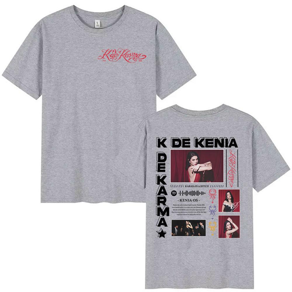 Kenia Os K De Karma Album Graphic T Shirt Unisex Women Vintage Gothic Oversized Cotton Tshirts Hip Hop Aesthetic Clothing Tshirt