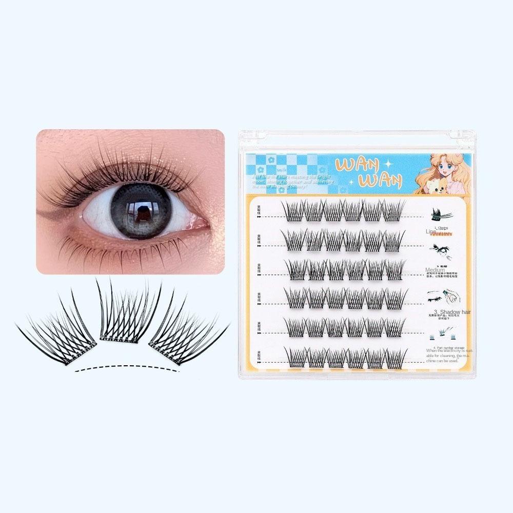 Makeup Adhesive False Eyelashes DIY Glue Free Fake Lashes Self-adhesive Lash Clusters  Makeup Tool