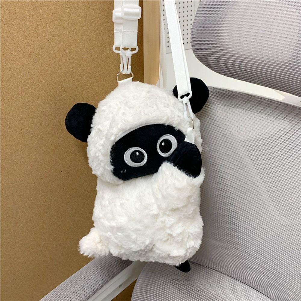 Kawaii Sheep Doll Shoulder Bag Stuffed Animal Plush Backpack Animal Lamb Crossbody Bag  Outdoor