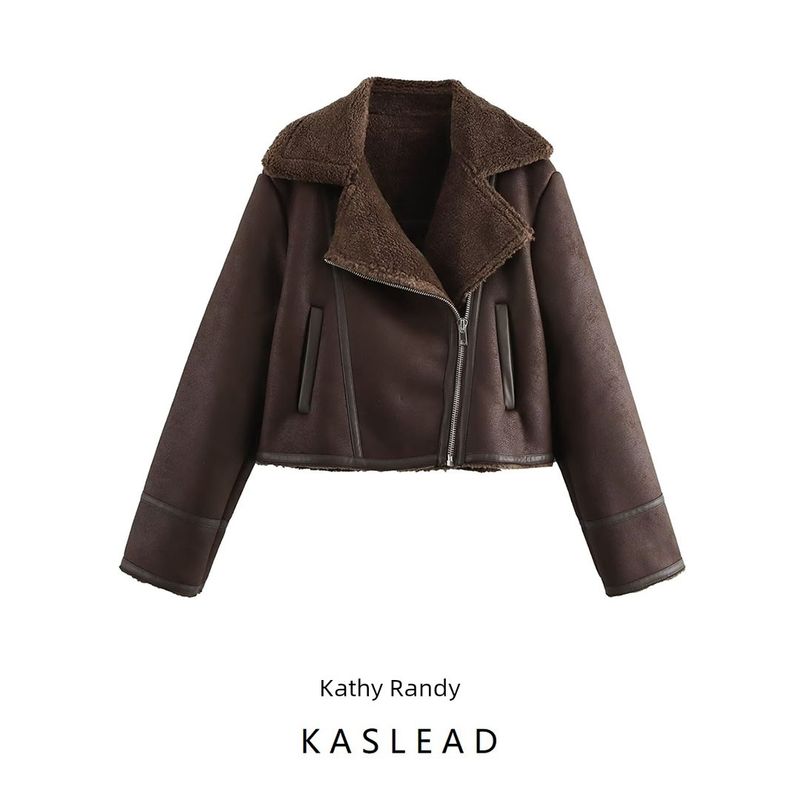 Kaslead New Arrival Women's Clothing Fashion Style Stylish Simple and Versatile Double-Sided Short Jacket 8741270