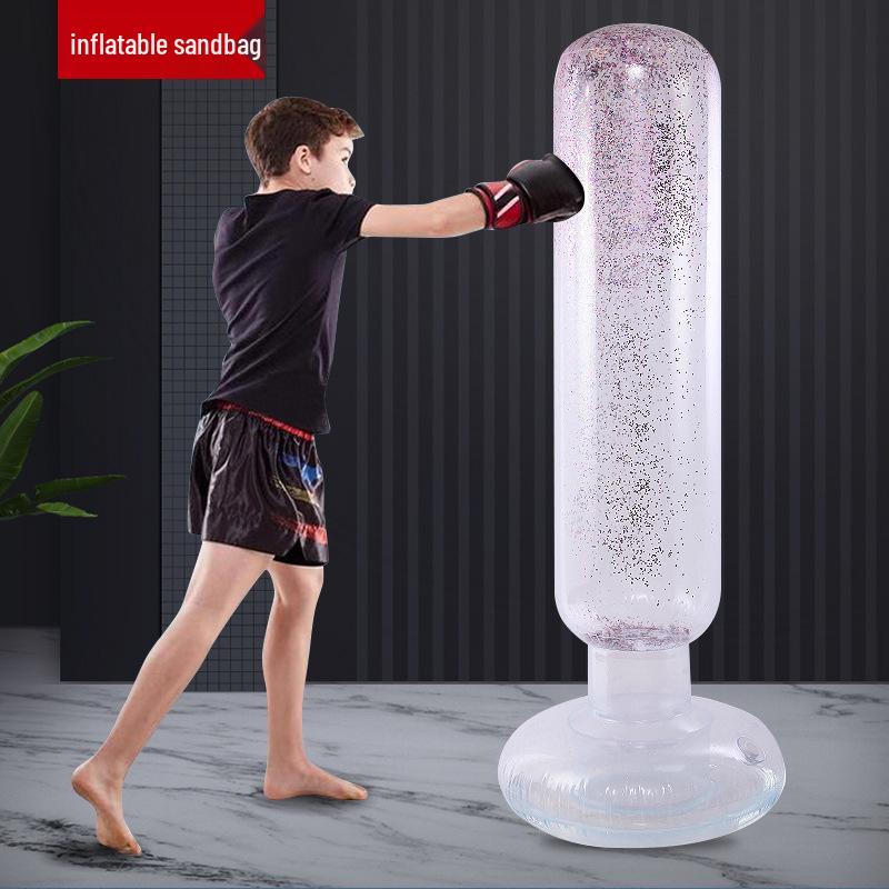 Langlebiger aufblasbarer PVC-Boxsack-Tumbler für Erwachsene & Kinder - Fitness- & Stressabbau-Sandsack-Spielzeug