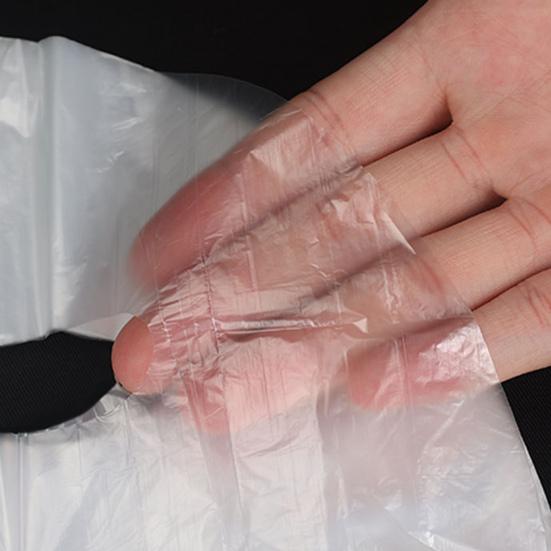 100 ks plastové fólie na jedno použití zabraňující ztrátě vlhkosti PE materiál Víceúčelová samolepka masky s dokonalým střihem pro lázně