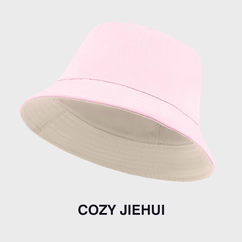 New hat big head circumference hat men's and women's cotton light board bucket hat large size basin hat big round face hat