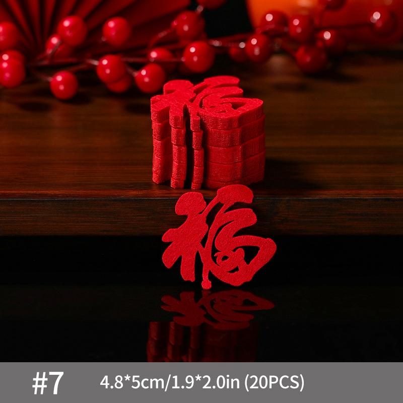 Chinese New Year Decoration Hand-thrown Lucky Characters Wedding Decor Spring Festival Home Ornament Housewarming Decoration