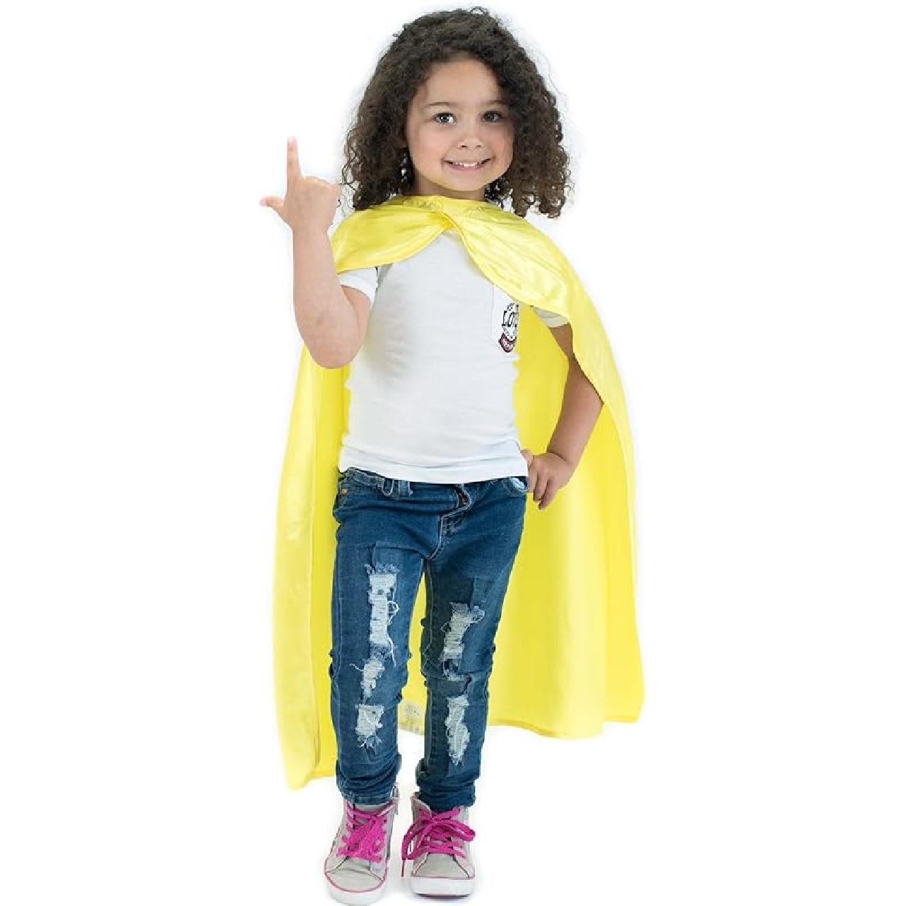 Everfan Superhero Capes For Kids | Child Super Hero Cape | Cape Costume For Children | Polyester Satin жёлтый