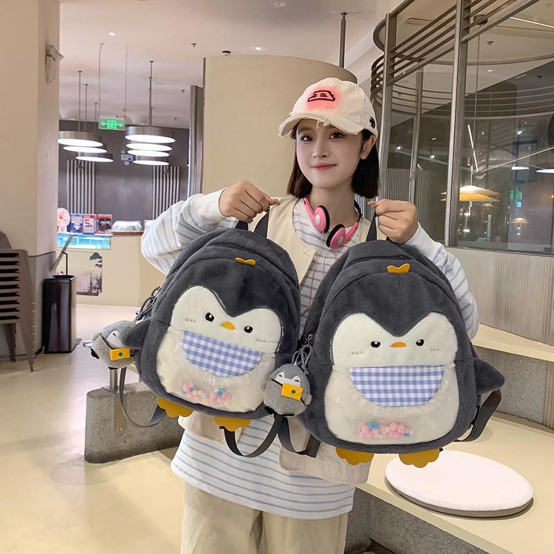 Cute Plush Animal Penguin Kids Backpack With Breathable Waterproof Material For Toddlers And Children