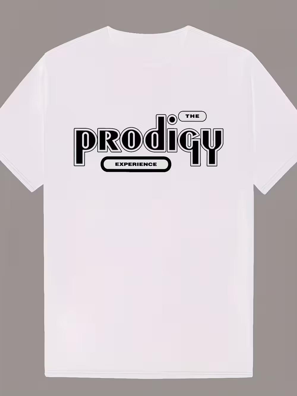 

Men s Prodigy Print T-Shirt - Lightweight Cotton Blend Short Sleeve Round Neck S