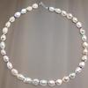 Women's Colored Pearl Bead Silver Fashion Necklace