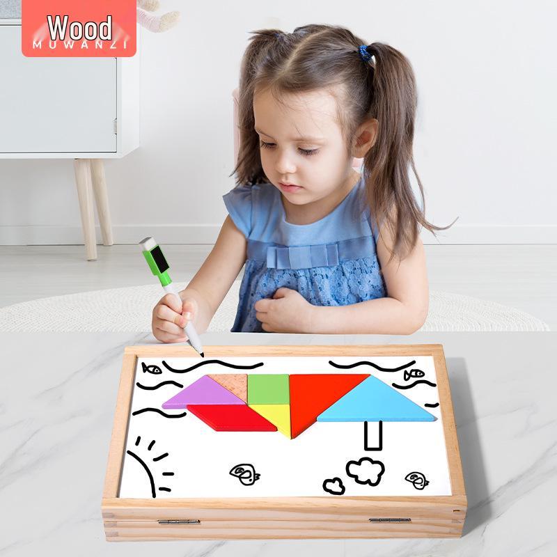 Children's Wooden Magnetic Counting Sticks & Drawing Board - Multifunctional Number Learning Toy