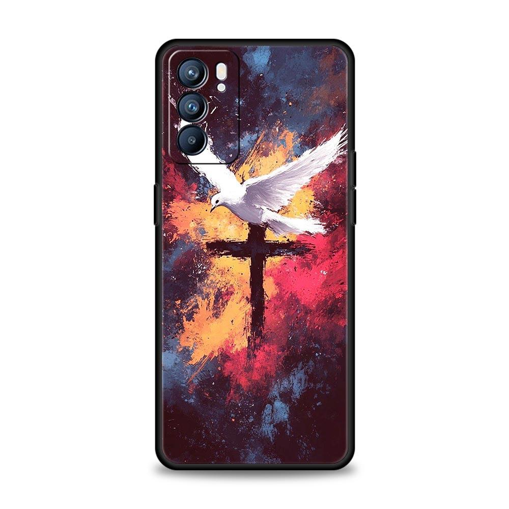 

Cross Pattern Element Design Phone Case For Oppo A17 A31 A54 A57 A78 A79 A98 Find X5 X6 Reno 6 7 8 10 11 12 13 F Pro 5G Soft TPU Reno10 F