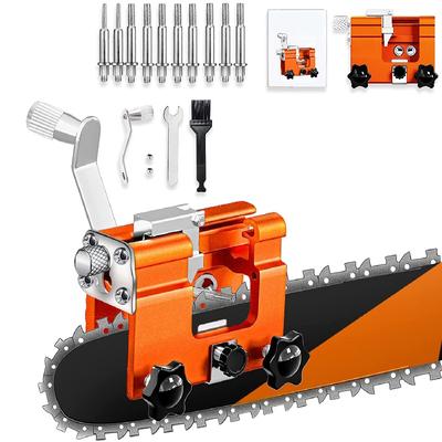 Durable Portable Hand-Cranked Chainsaw Chain Sharpener with Carry Bag - Keep Your Chainsaw Sharp and Ready for Action
