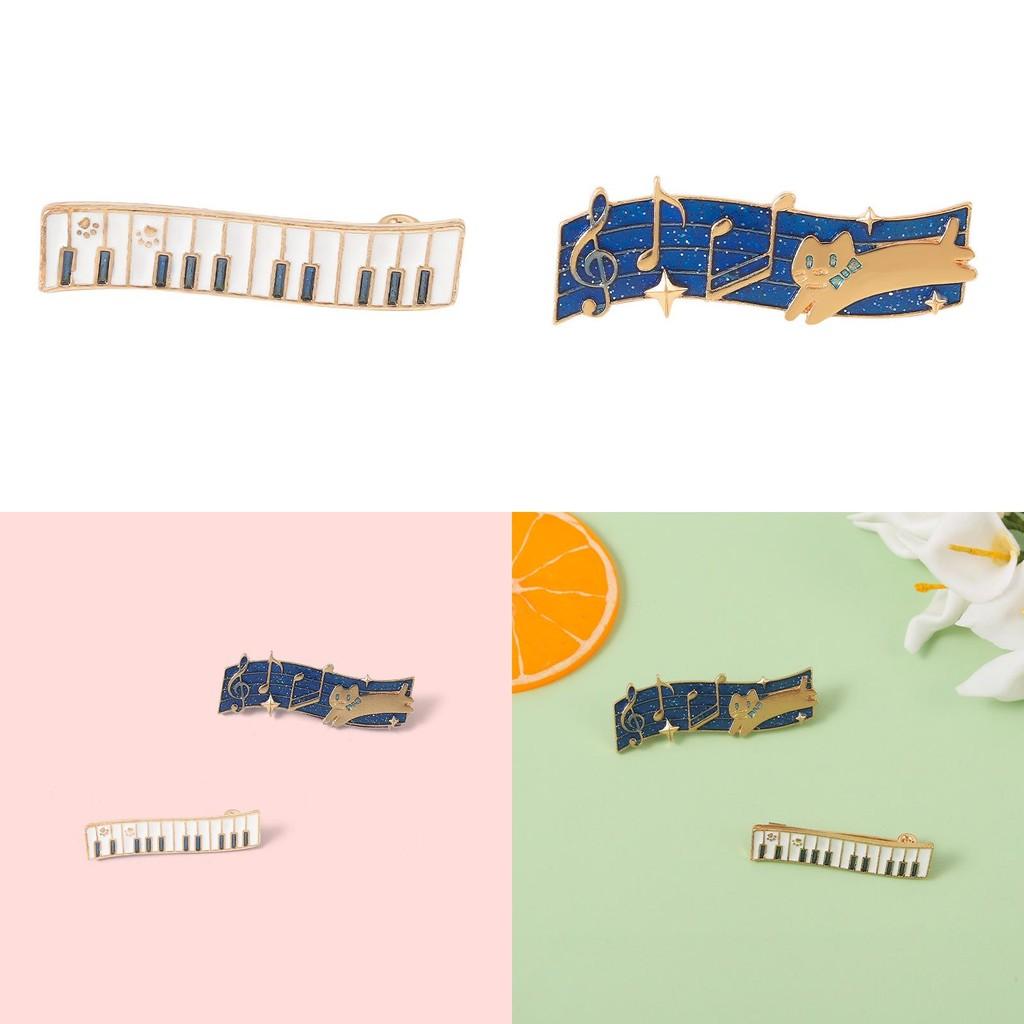 Adorable Cat Metal Music Note Brooch Unique Fashionable Gift For Music Lovers