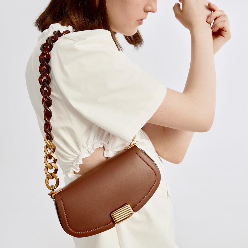 New CHARLES&KEITH Polyurethane Shoulder Bag Women's Multicolor CK2-20270892