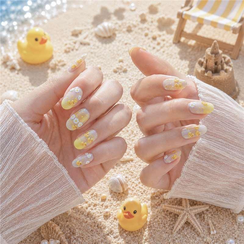 1Pcs 3D Cartoon Nail Art Stickers With Cute Crab Duck Starfish Designs Self Adhesive For Home Diy And Professional Salon Use