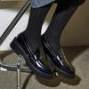 [Customade] Round Toe Chunky Penny Loafer Mond [BLACK]