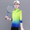 Women's Quick-Dry Long Sleeve Active Top - Lightweight for Spring/Fall, Ideal for Table Tennis, Fitness, Running, Hiking, Loose Fit