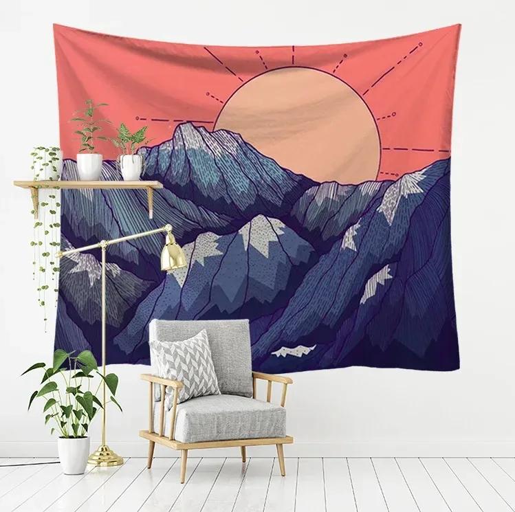 Cartoon Abstract Kitten Pattern Tapestry Home Wall Decoration Tapestry Bedroom Living Room Tapestry