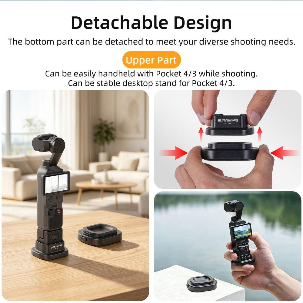 2-IN-1 Desktop Basis Afneembare Verlengbeugel voor DJI Osmo Pocket 4 3 Action Camera Accessoires