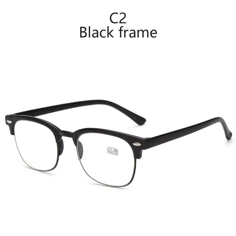 Half Frame Reading Glasses High Definition Retro Presbyopia Eyeglasses Women Men Unisex Diopter +1.0 1.5 2.0 +2.5 +3.0 +3.5 +4.0