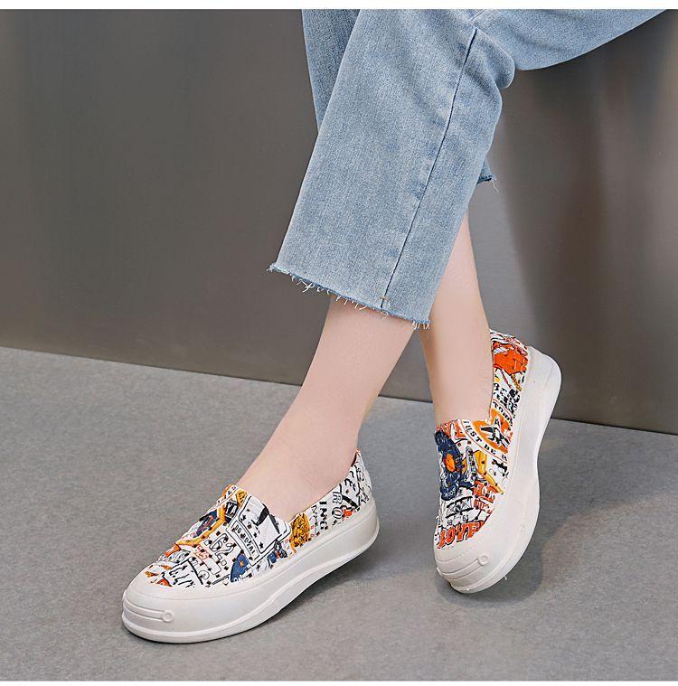 Cute Cartoon Patterns Women Sandals Round Toe Shoes Anti Slip Waterproof Outdoor Thick Soft Flat Shoes