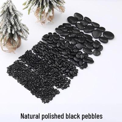 1 Lb Black Natural Pebbles for Landscaping, Paving, Flower Pots, Bonsai Decoration.