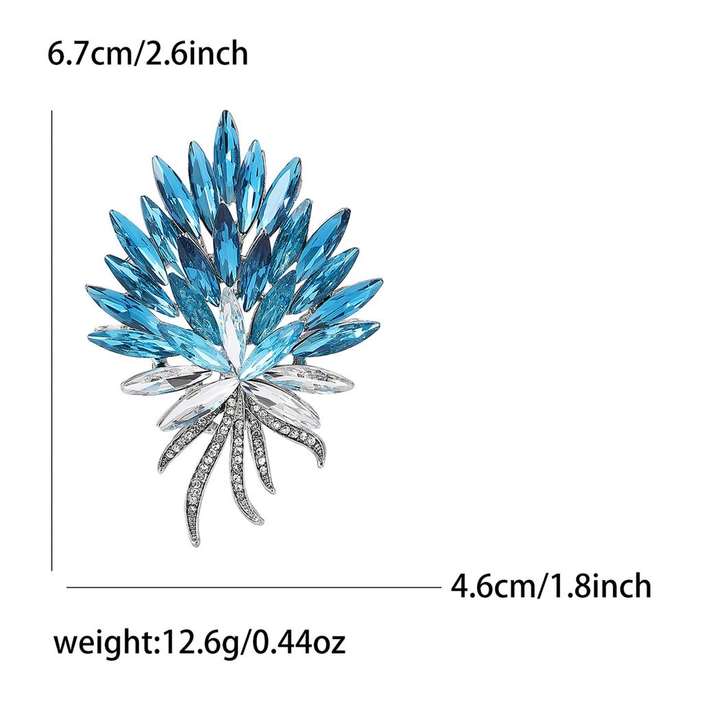 Stylish And Elegant Alloy Big Torch Brooch, High-End Temperament Women'S Suit Coat Corsage Jewelry Pin