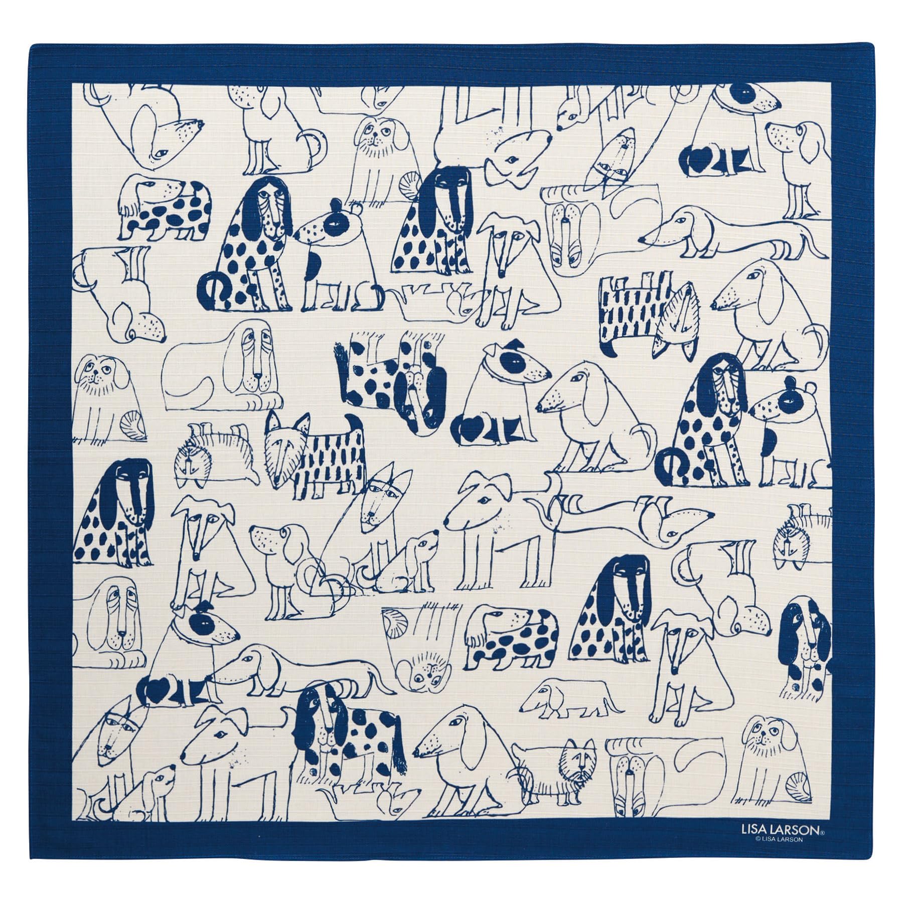 

Marushin Lisa Larson Dog Square Furoshiki Nordic Day or Birthday Made in Senshu 6905012900 (70x70cm), Design, Mother s Gift, Japan, Cotton,