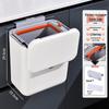 Wall-Mounted Kitchen Waste Bin with Lid - Ideal for Food Waste, Living Room, Bathroom, or Hanging Storage.