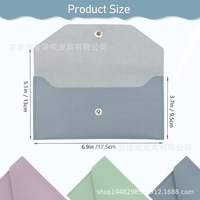 Leather wallet wind card bag long simple wind card bag change bag cash envelope card bag 1759cm 1440₽
