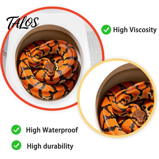 Home Party Wall Decoration Realistic Snake Toilet Seat Sticker, PVC Waterproof Python Funny Vinyl Sticker Decal, Creative Lid for Bathroom Art