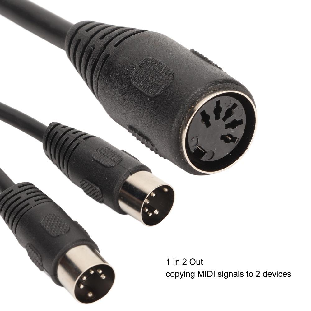 Flexible Sound Connecting Cable 5 Cores DIN 5 Pin Y Splitter Audio Connections
