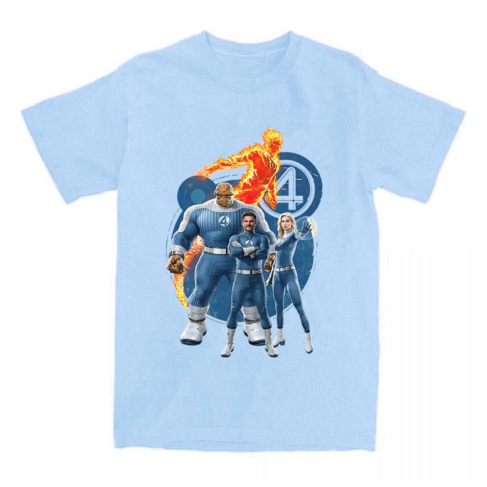 Summer Women Men Tees Film The Fantastic Four First Steps Movie T-shirt Cotton Summer Female Tshirts Unisex Streetwear Top