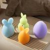 A Top Quality Striped Easter Egg Candle Silicone Mold DIY Rabbit Ear Egg Soap Paste Resin Candle Gypsum Decoration Mold Art Gift