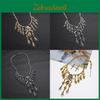 Retro Alloy Skull Pendant Necklace With Water Wave Chain For Bohemian Style