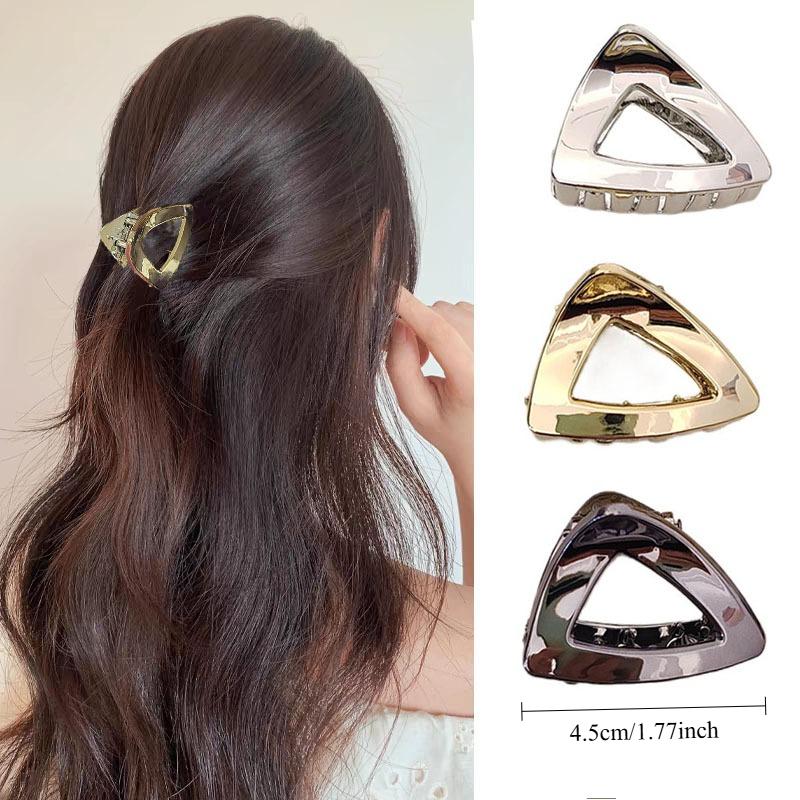 

3pc Good Quality Plastic Small Vintage Silver Gold Hair Claw Clips for Women Girls Retro Hairpin Korean Hair Accessories
