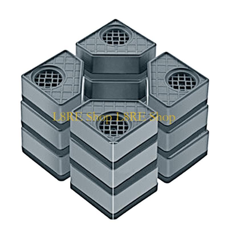 L8RE 4x Furniture Leveling Feet Washing Machine Anti-Vibration Pad for Air Conditioning Refrigerator Desk Heightened Balanced