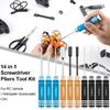 Heavy Duty 14 Tool Multipurpose Kit With 3Nm Torques Capacity For Model Building And Household Repairs