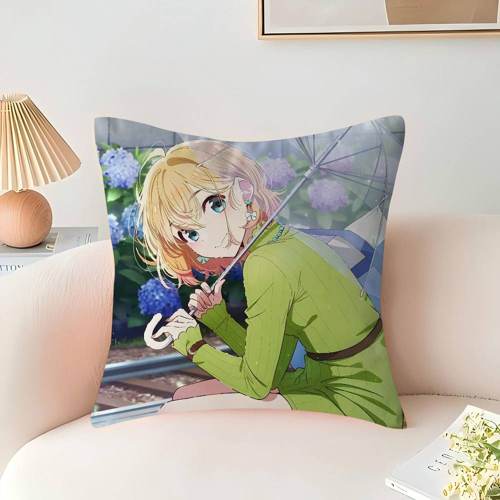 Anime R-Rent-A-Girlfriend Pillow Cushion Cover Pillowcase Living Room Sofa Home Decor Customized