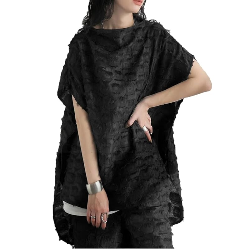 

[antiqua] [Antica] fringe tops pullover ladies PY-00778 Onesize 05 black