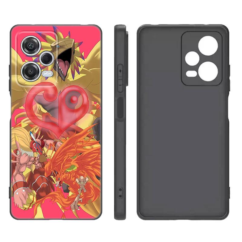 

Цифровой монстр Digimon черный силиконовый чехол для телефона Xiaomi Redmi Note 9 10 11 11S 11T 12 13 Pro 5G Plus 9S 10S 12S Redmi Note 10 4G