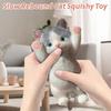 2-Pack Taba Cat Squishy for Kids Adults, Furry Chubby Cat Squishies Toys for Stress Relief, Super Soft Squeeze Fidget Toy 25-26s