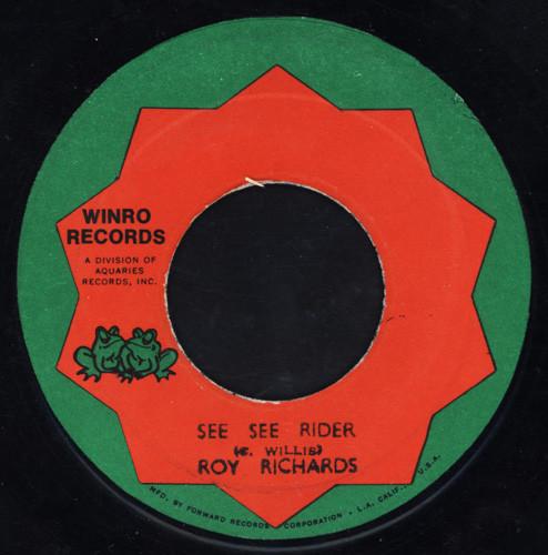 7inch Record ROY RICHARDS  SOUND DIMENSION  See See Rider  See See Version NONE Winro 1978 Jamaica Reggae Ska  Dub Used