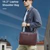 Genuine Leather Laptop Bag For MacBook Pro 14.2 Multi-Functional Crossbody Handheld