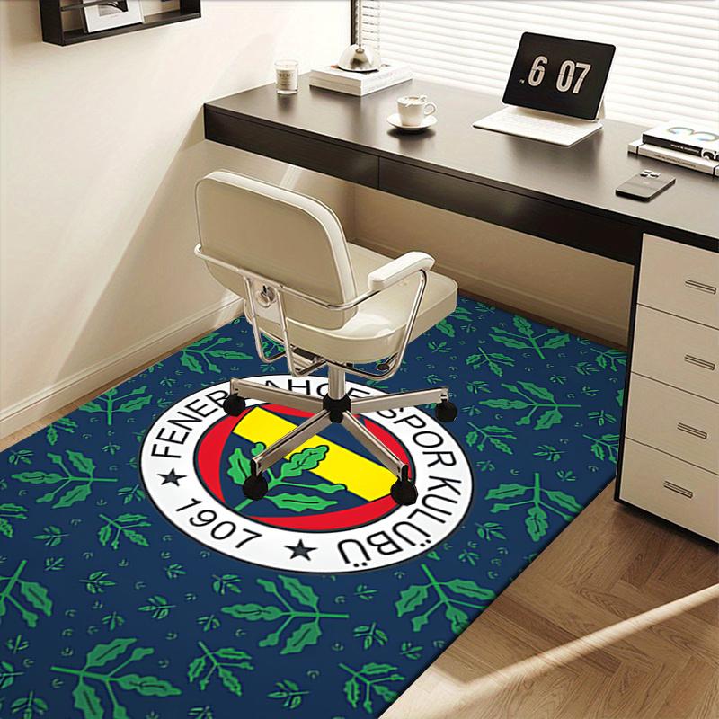 1pc Fenerbah?e Sports Club,Emblem,Pattern Office Carpet Soft Polyester Entrance Carpet Washable Non